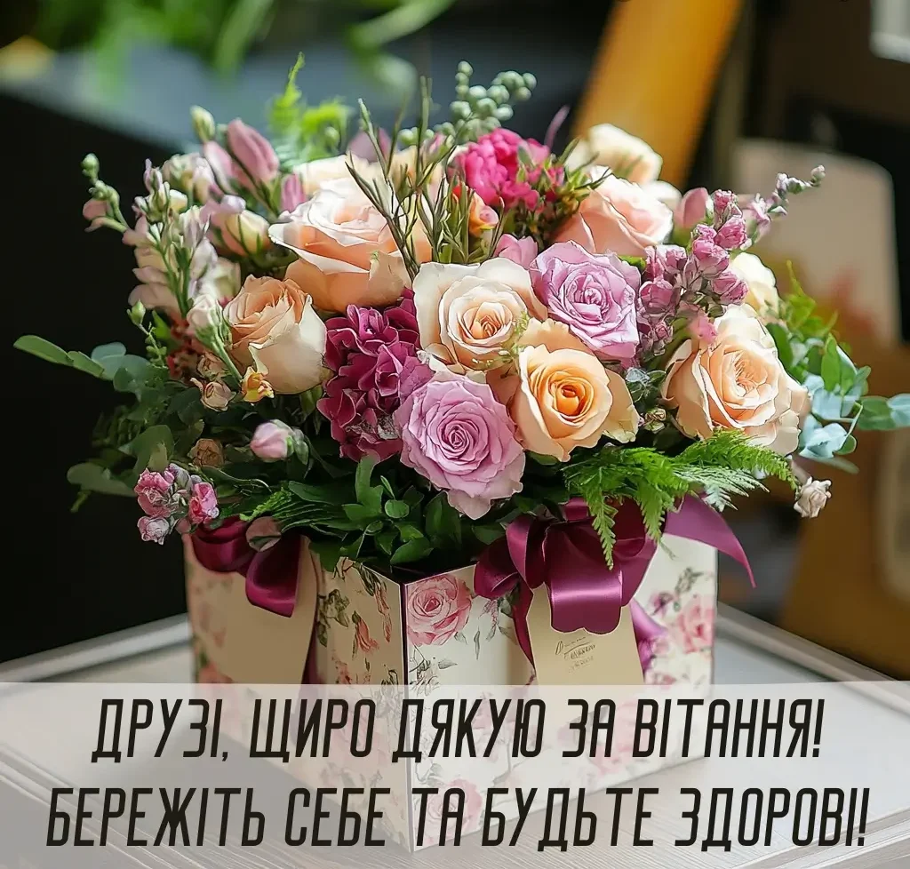 дякую за привітання - Листівка 5