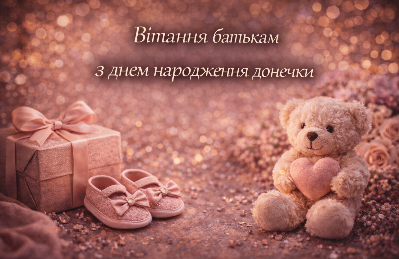привітання батькам з днем народження донечки картинки - Листівка 13