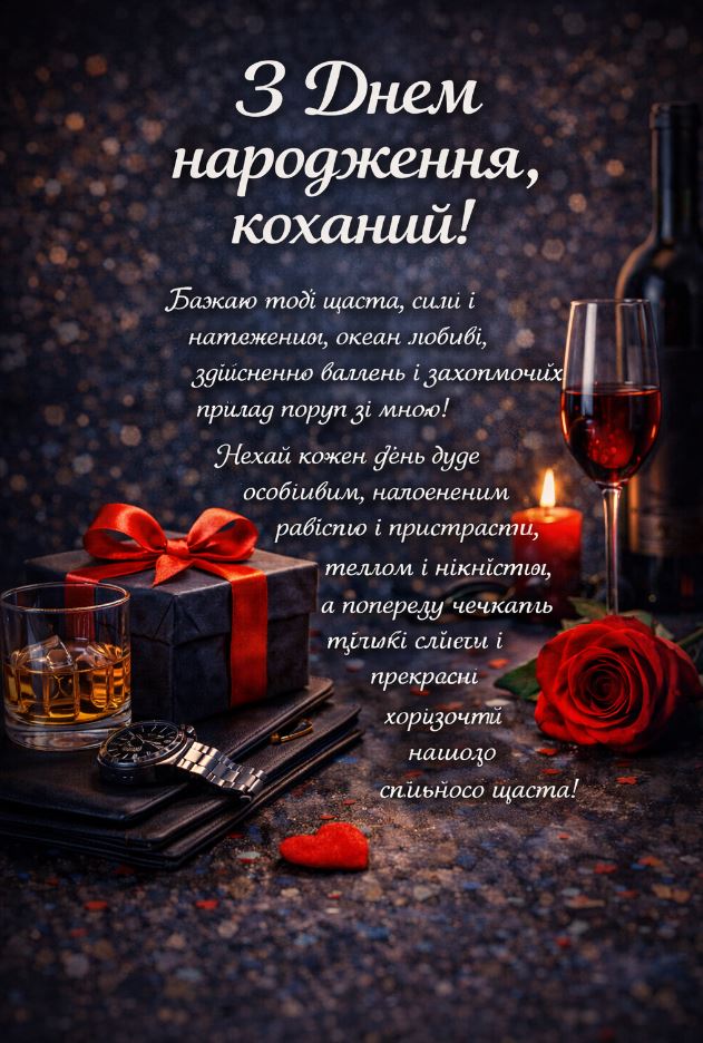 привітання з днем народження коханій - Листівка 6