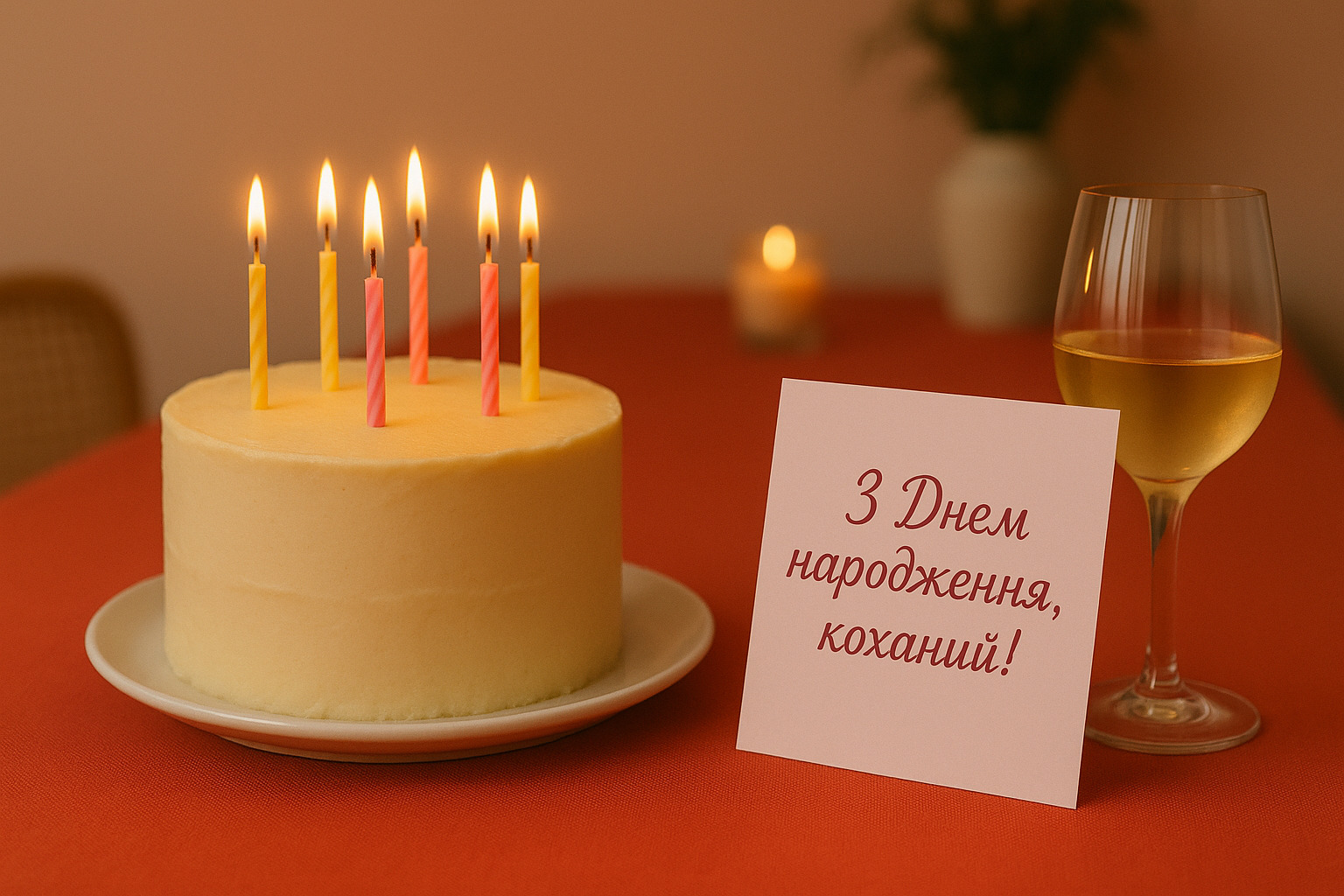 привітання з днем народження коханому - Листівка 9