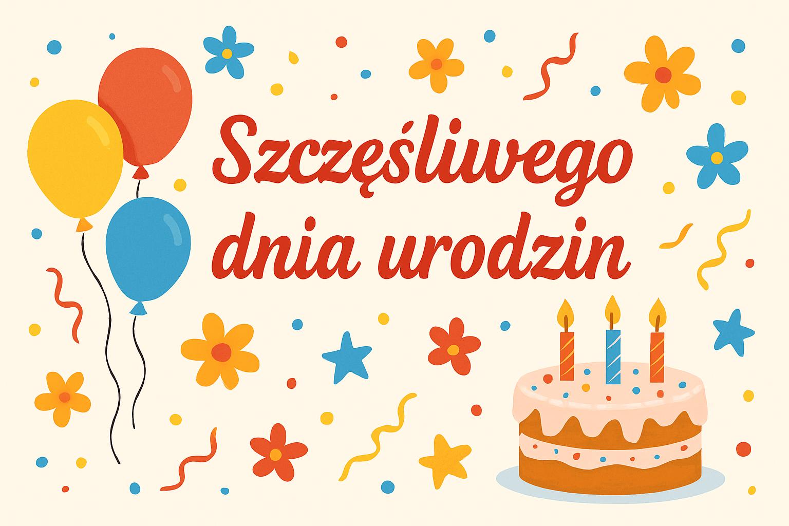привітання з днем народження польською - Листівка 10
