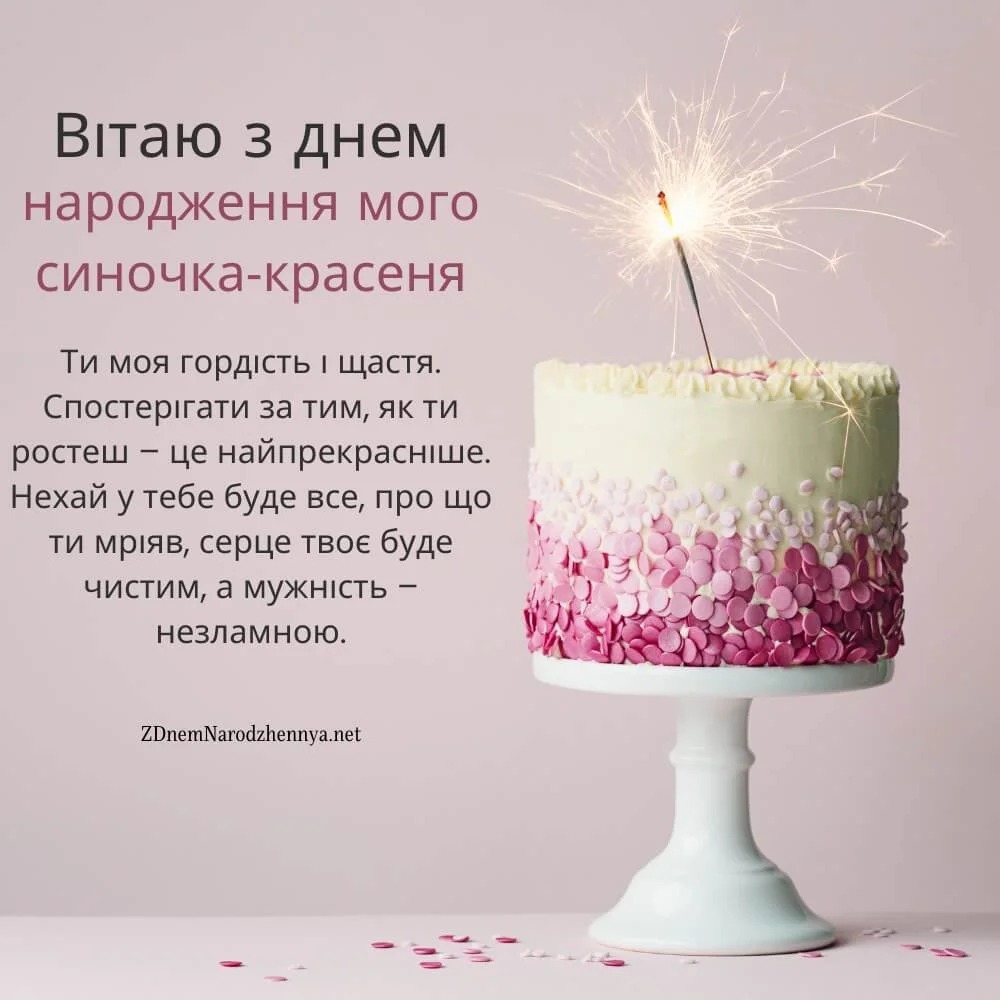 привітання з днем народження сину від мами - Листівка 7