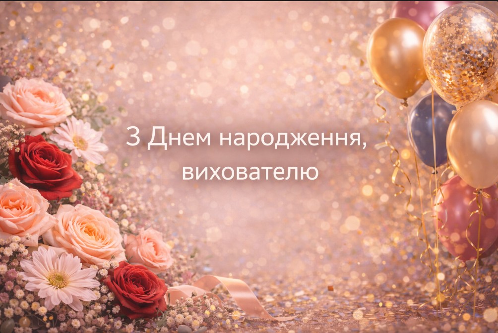 привітання з днем народження вихователю - Листівка 9