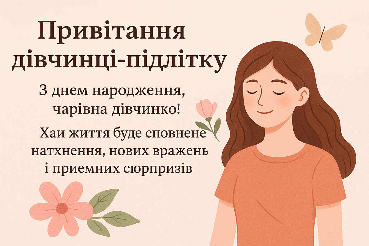 привітання з народженням дівчинки - Листівка 4