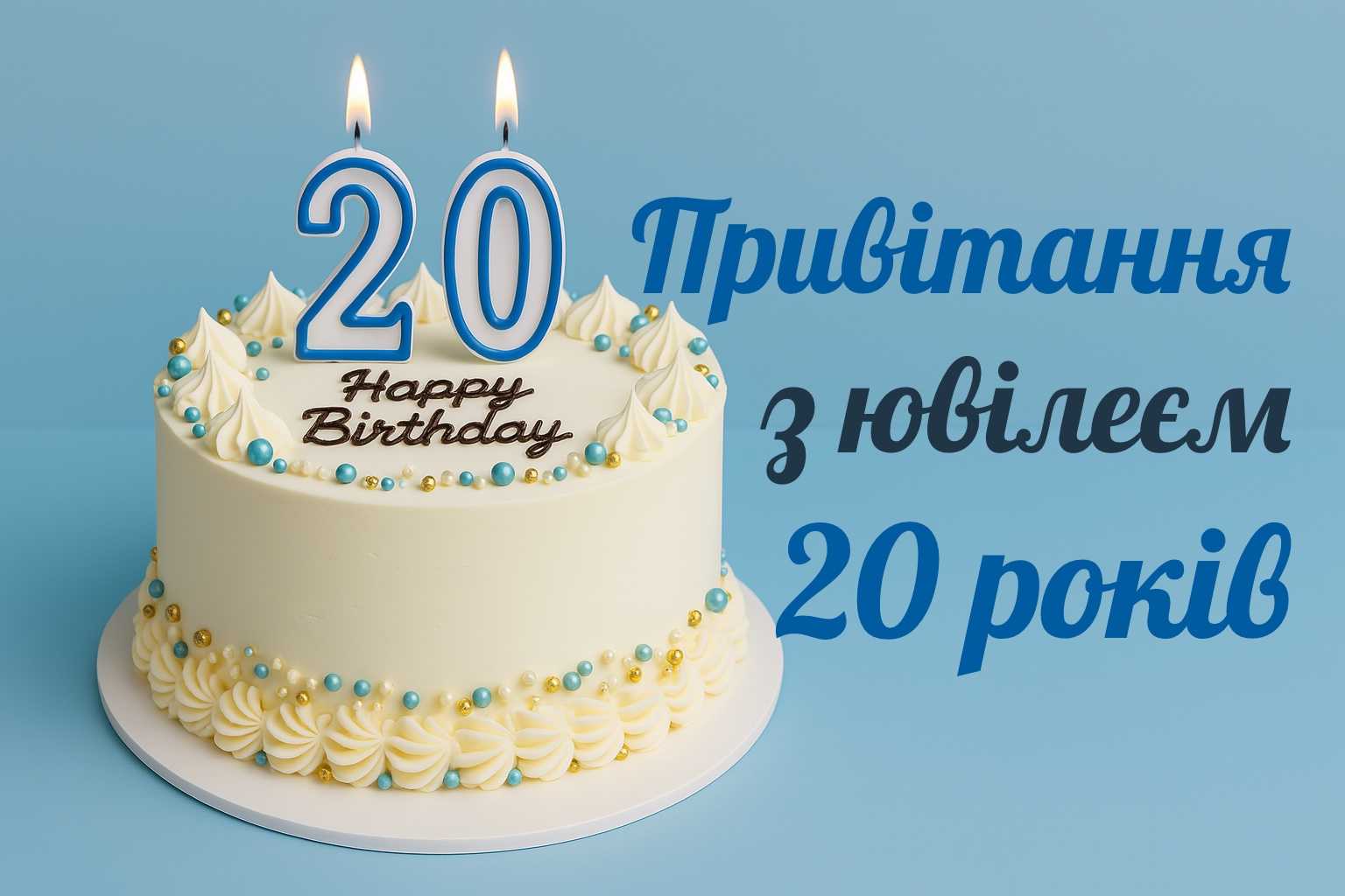 з днем народження 20 років - Листівка 10