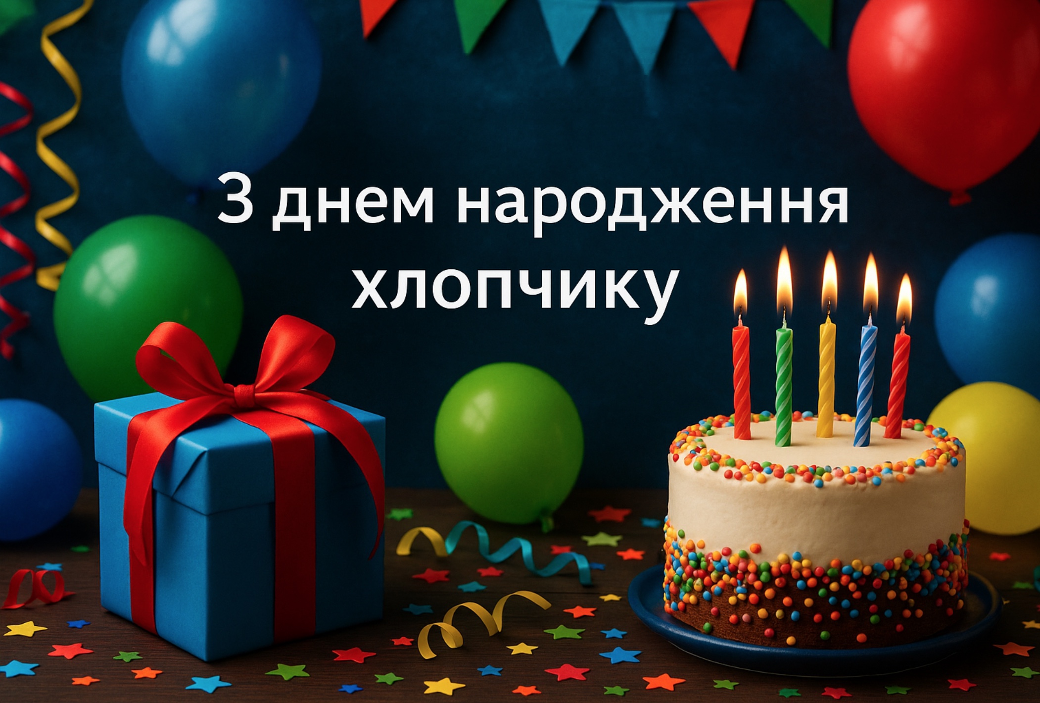 з днем народження хлопчику - Листівка 11