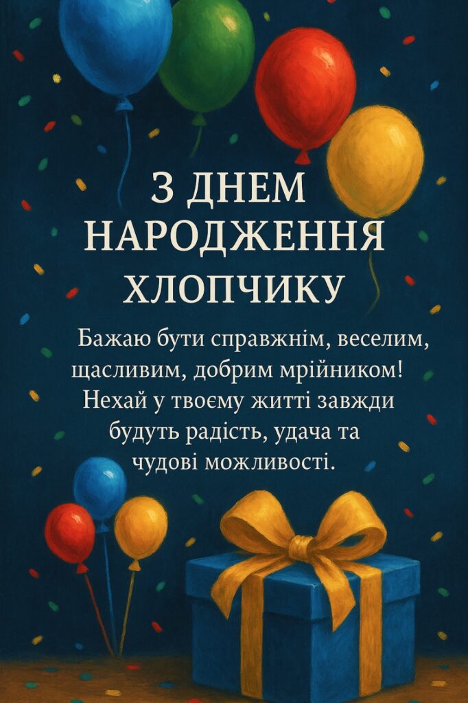 з днем народження хлопчику - Листівка 6
