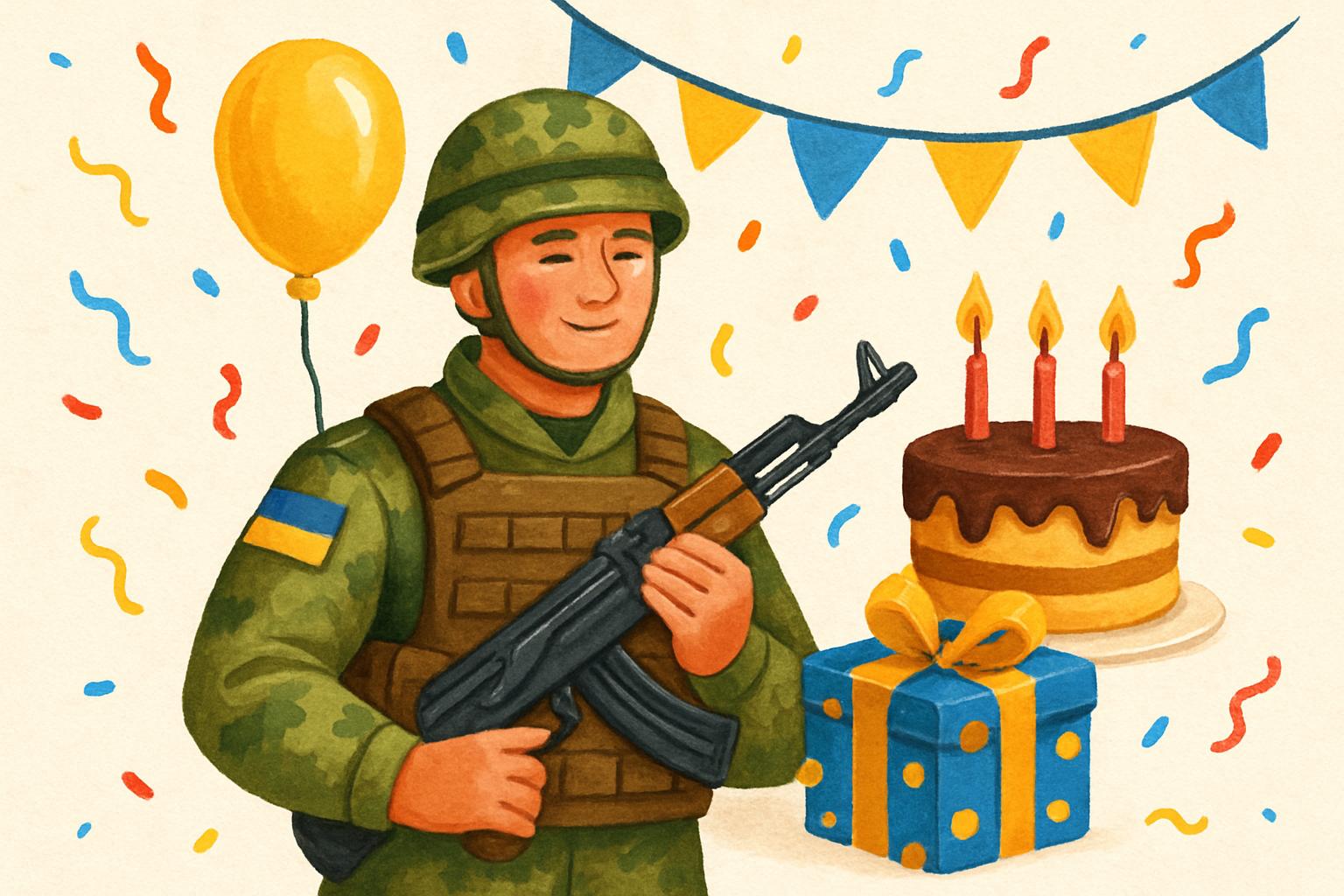 з днем народження військового картинки - Листівка 7