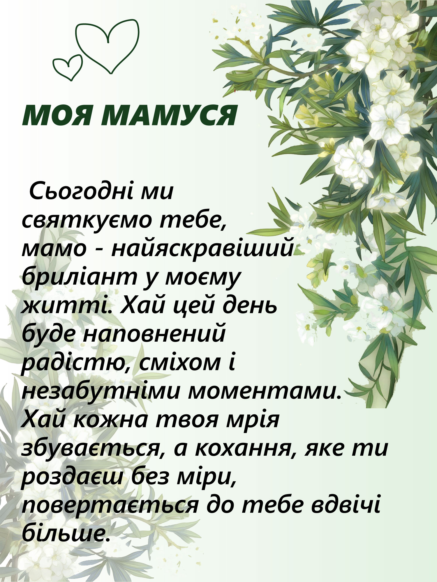 зворушливі привітання з днем народження мамі від дочки - Листівка 4