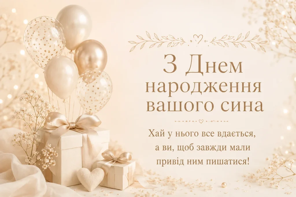 батькам привітання з народженням сина - Листівка 12