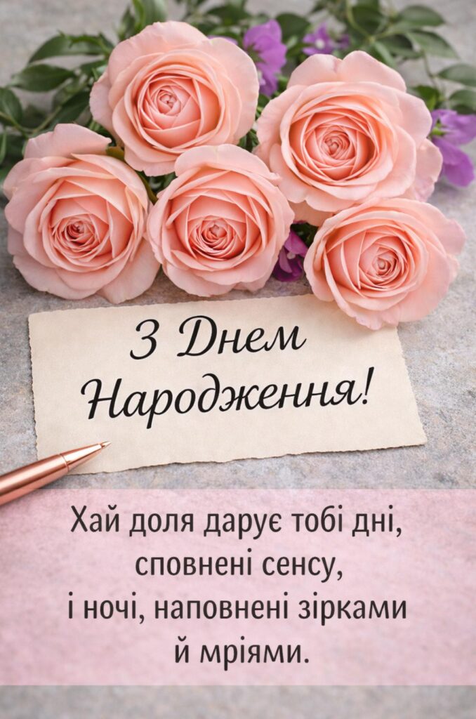 душевні вітання з днем народження жінці в прозі - Листівка 18