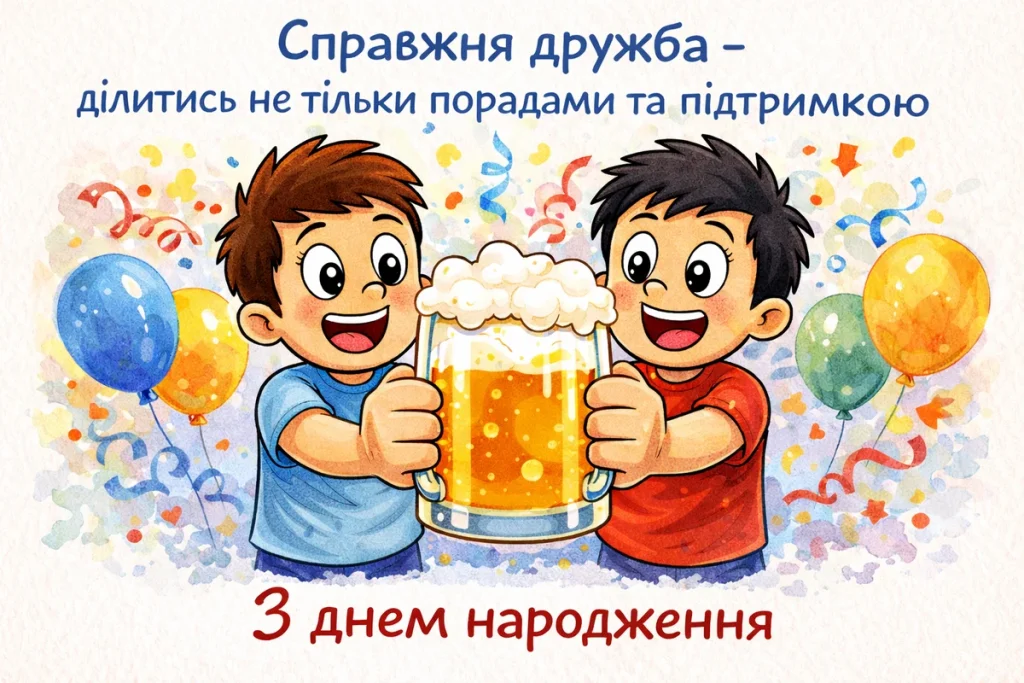 Оригинальные поздравления с днём рождения другу — Открытка 15