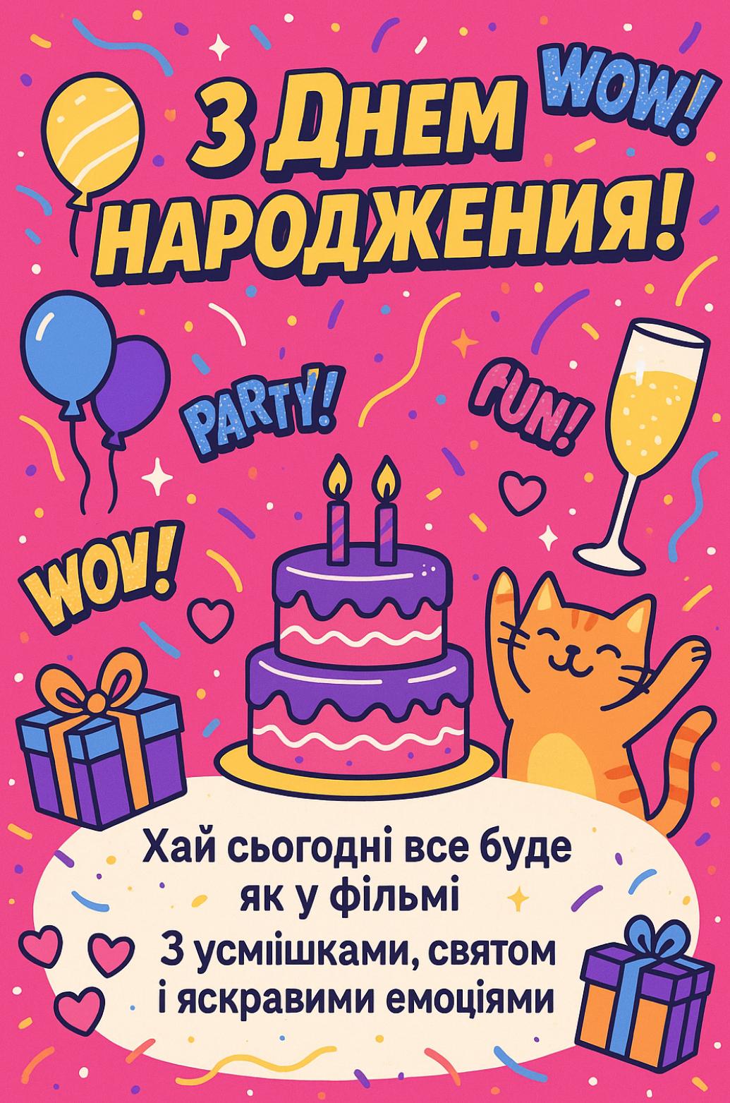 забавные поздравления с днём рождения для женщины — Открытка 5