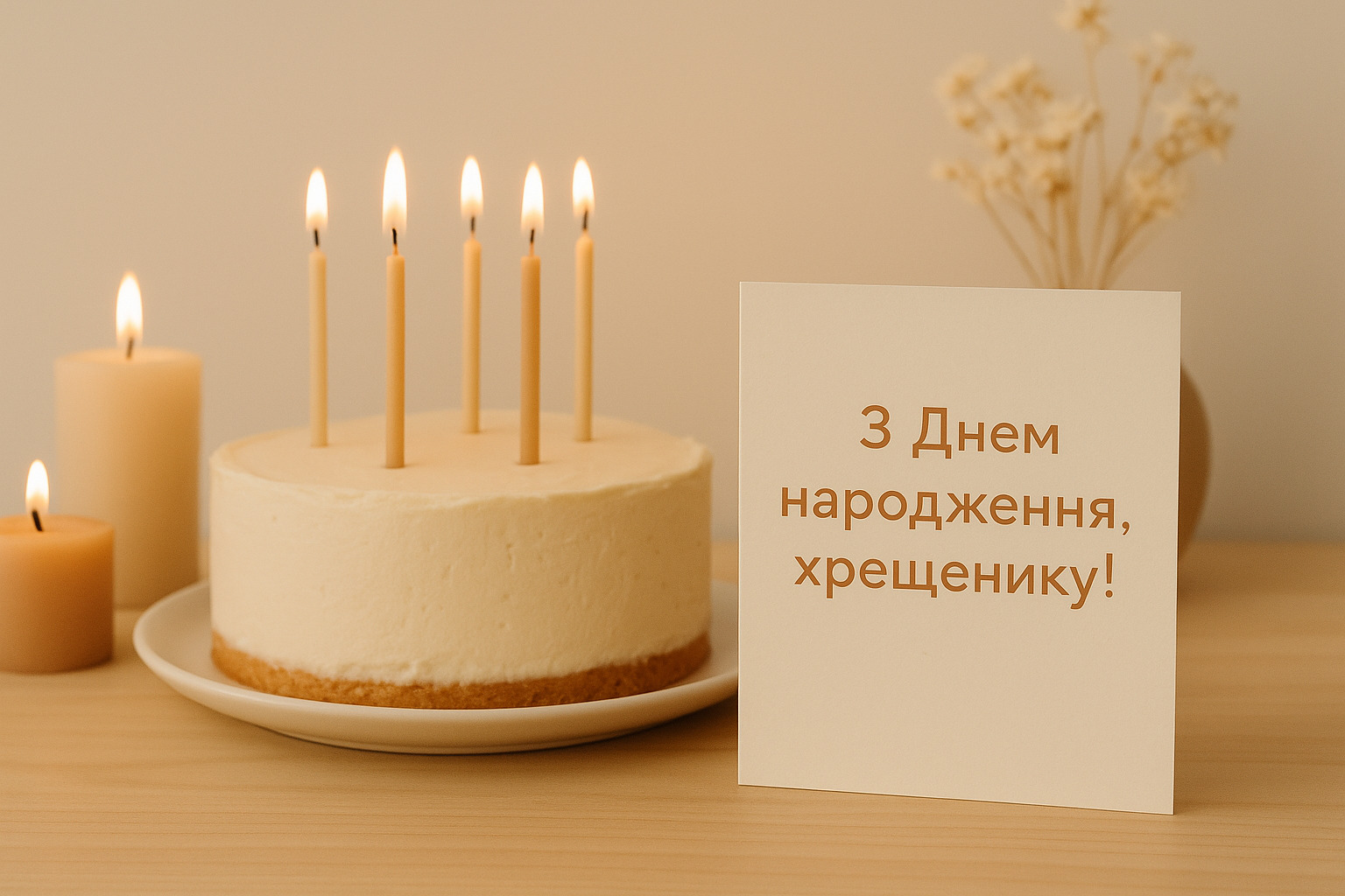 Поздравление крестнику с днём рождения — Открытка 12