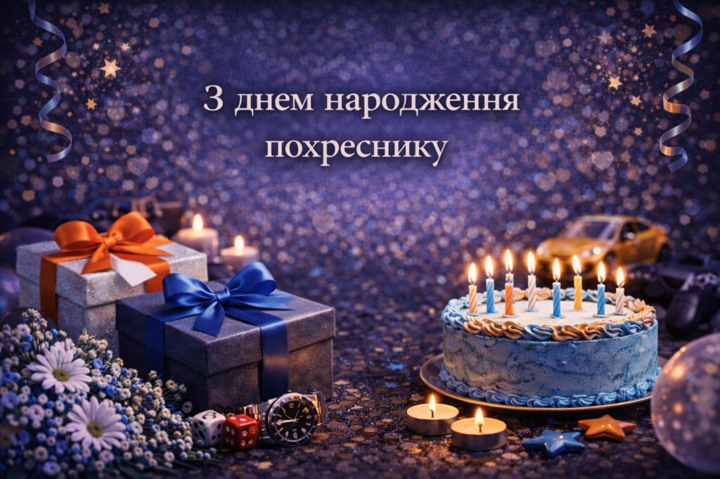 Поздравление крестнику с днём рождения — Открытка 14