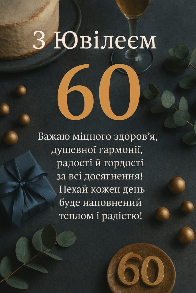 привітання з 60-річчям жінці прикольні - Листівка 10