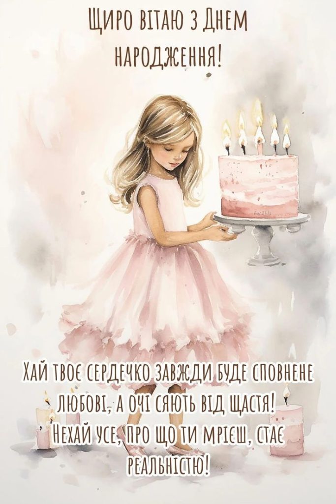 Поздравление с днём рождения девушке своими словами — Открытка 15