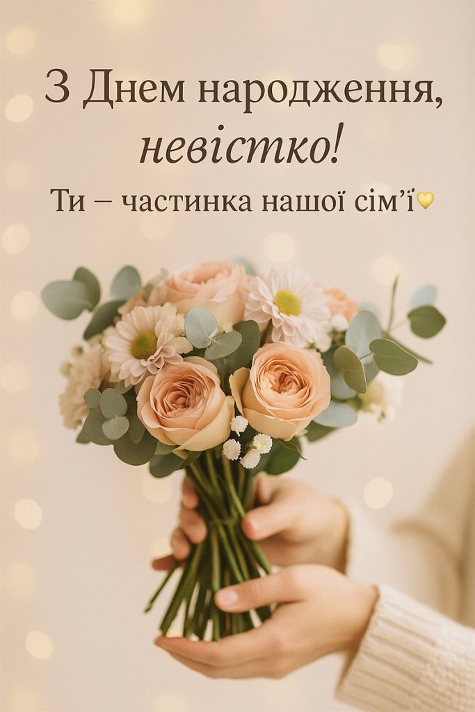 привітання з днем народження невістці - Листівка 20