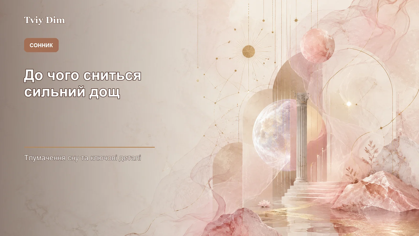 до чого сниться сильний дощ - Зображення 1